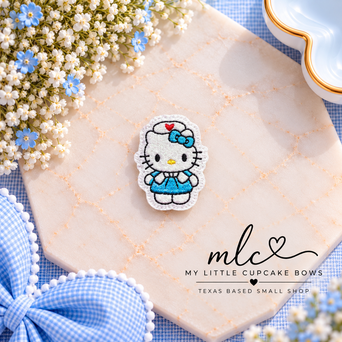 Hello Kitty Nurse Feltie Clip