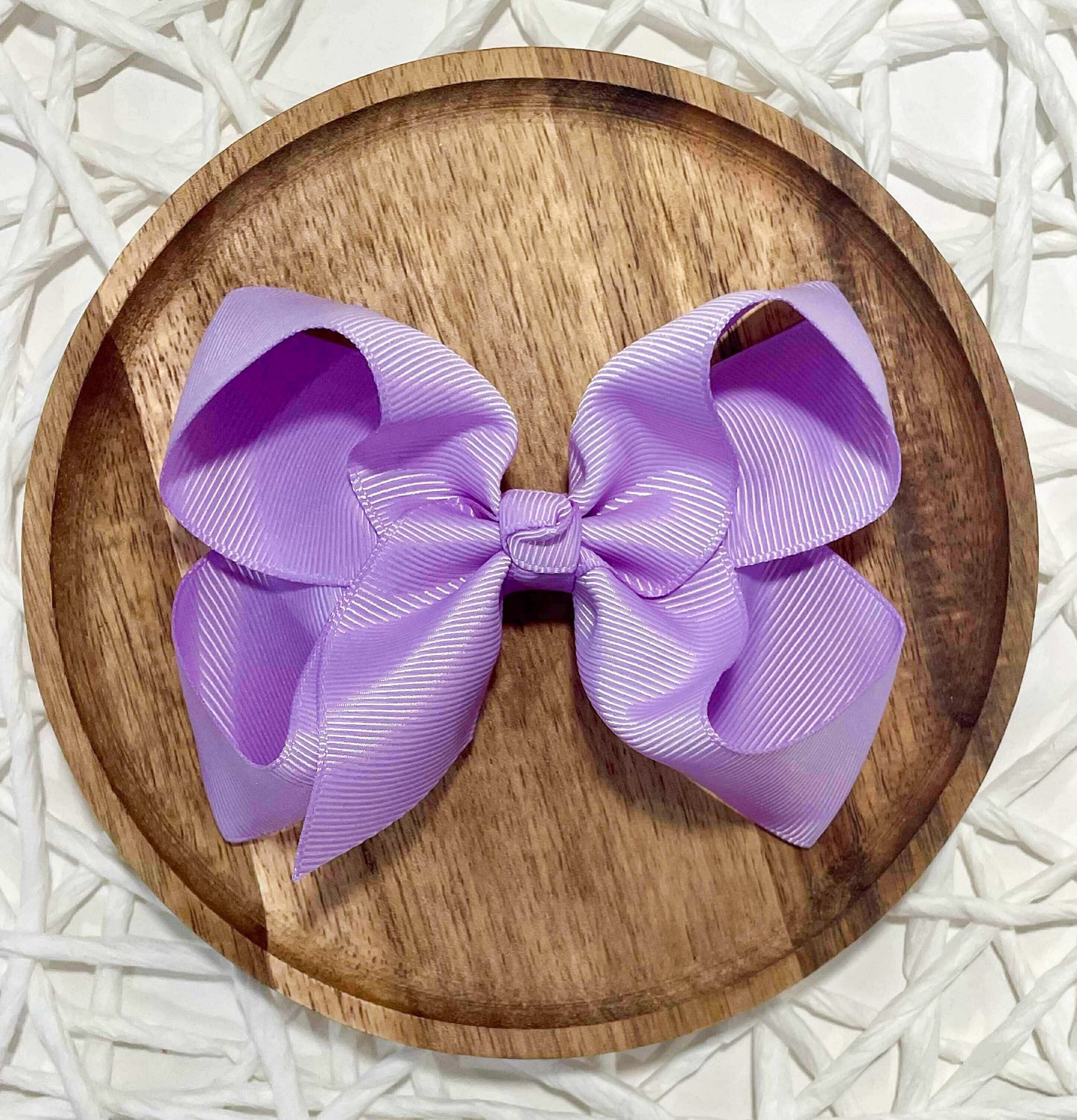 Solid Lavender 4in Ribbon Bow