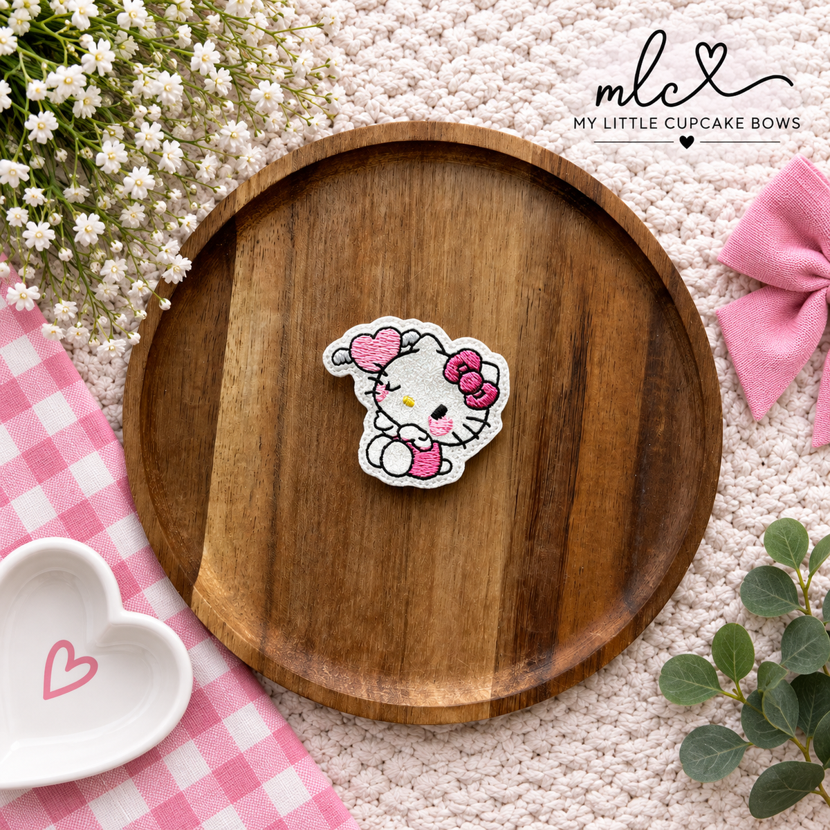 Hello Kitty with Balloon Feltie Clip