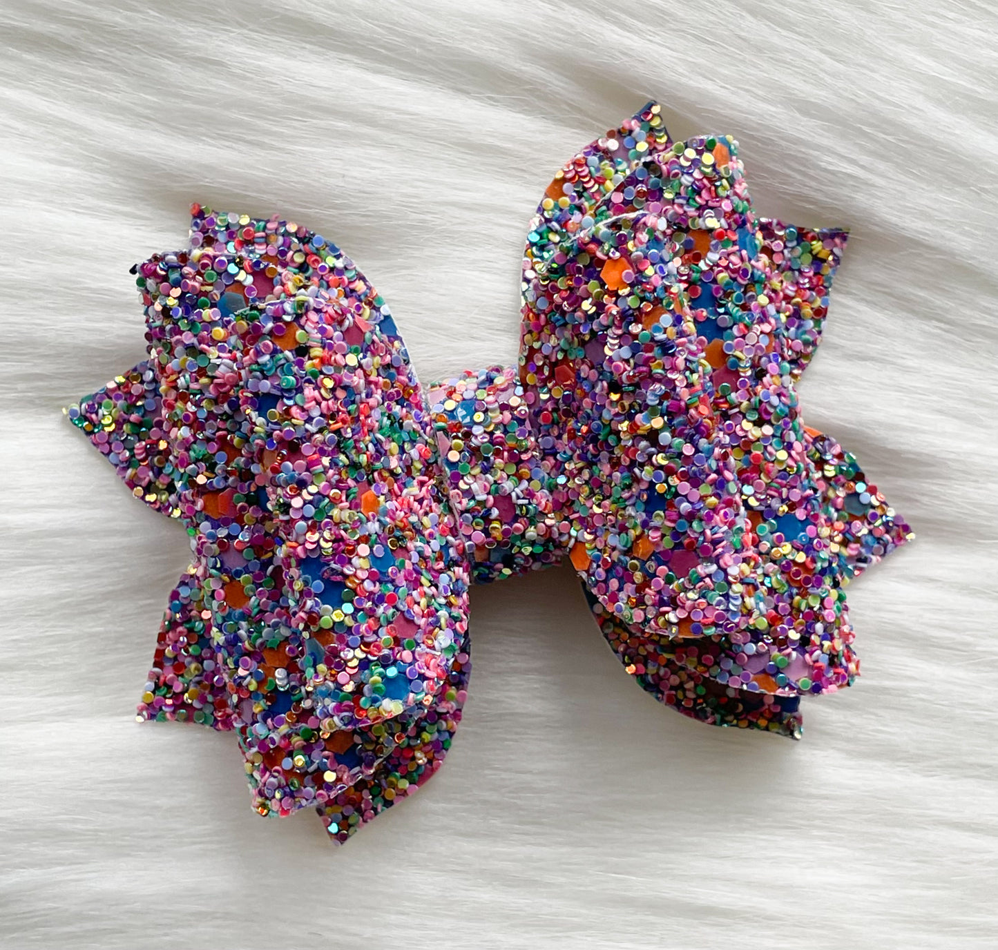 Rainbow Gumdrop Glitter 3.5in Jasmine Bow