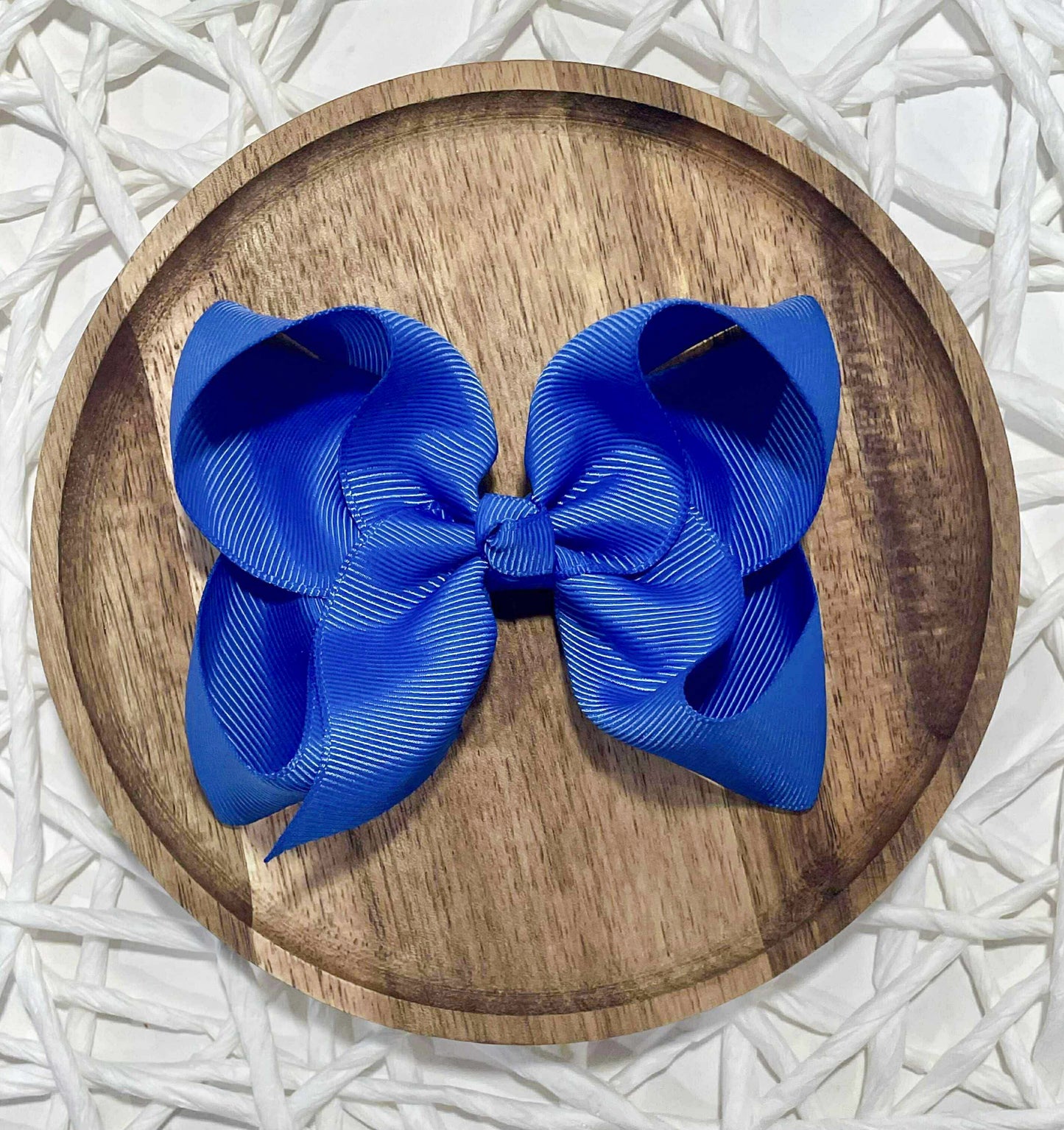 Solid Royal Blue 4in Ribbon Bow