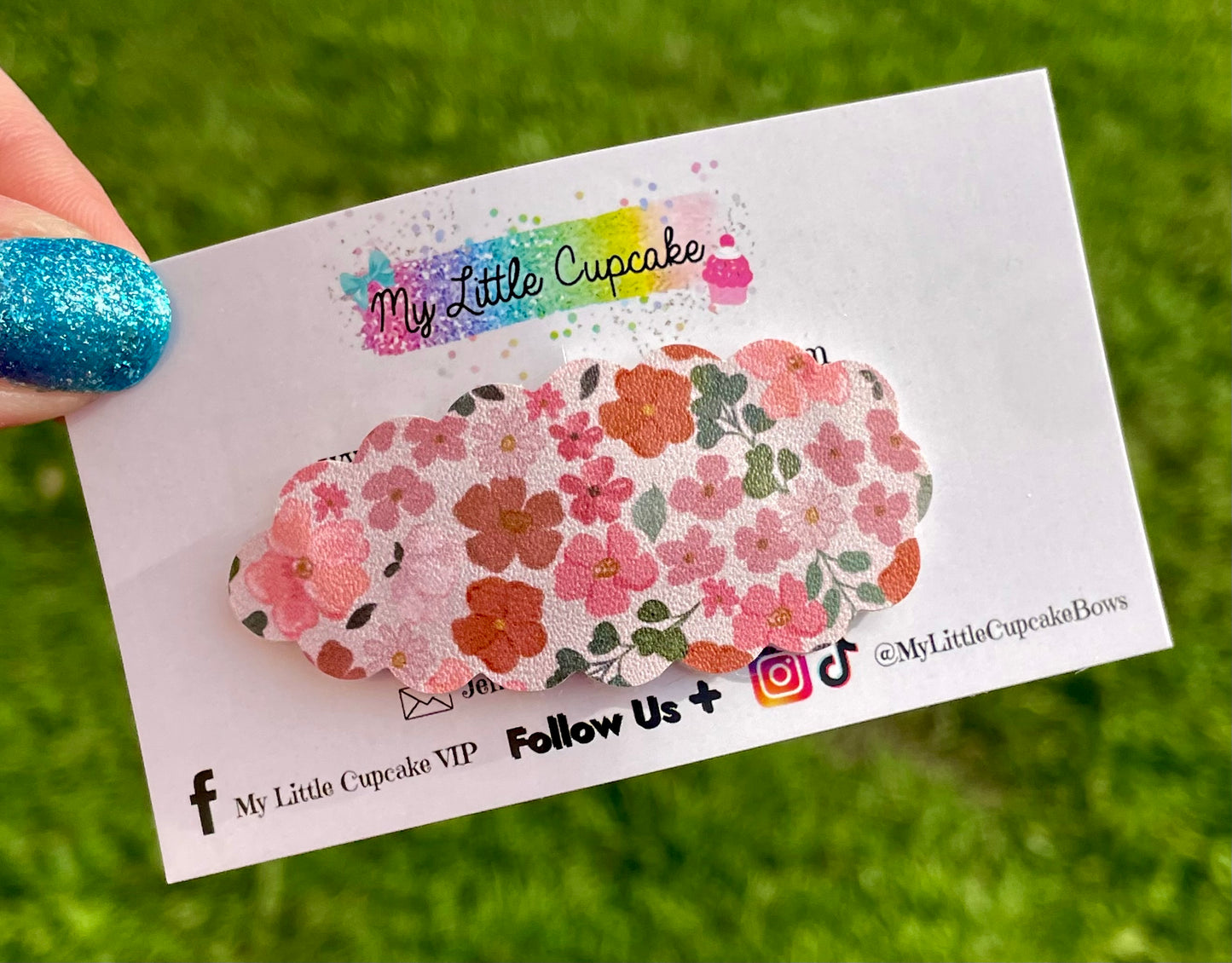 Fall Sweet Micro Floral Snap Clip