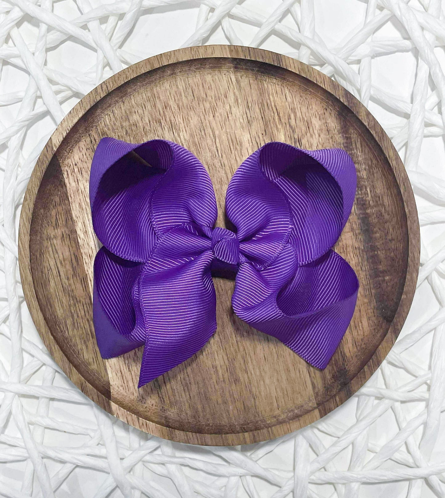 Solid Purple 4in Ribbon Bow