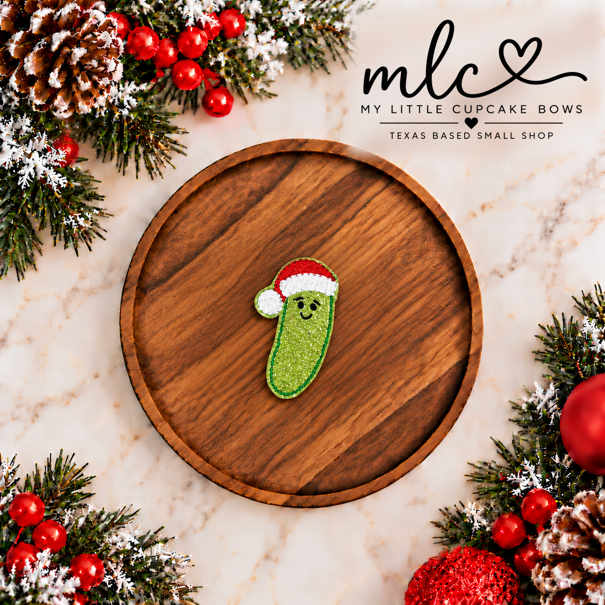 Pickle Santa Feltie Clip
