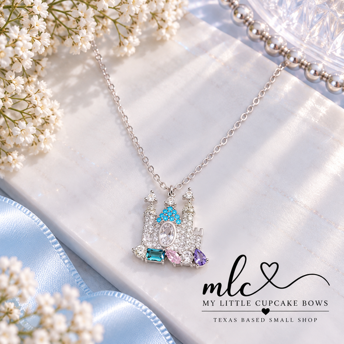 Sparkling Fairytale Castle Necklace