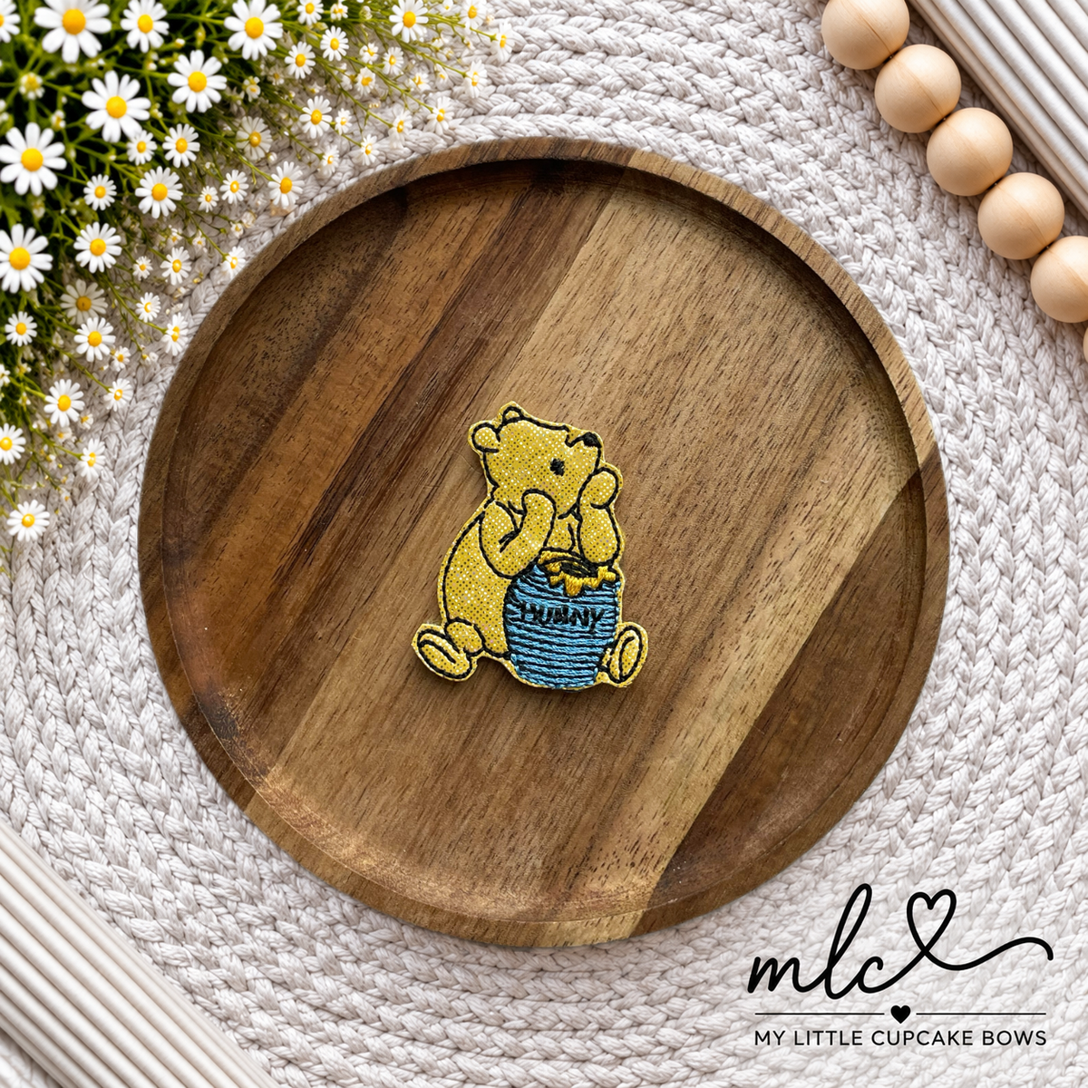 Pooh with Honey Feltie Clip