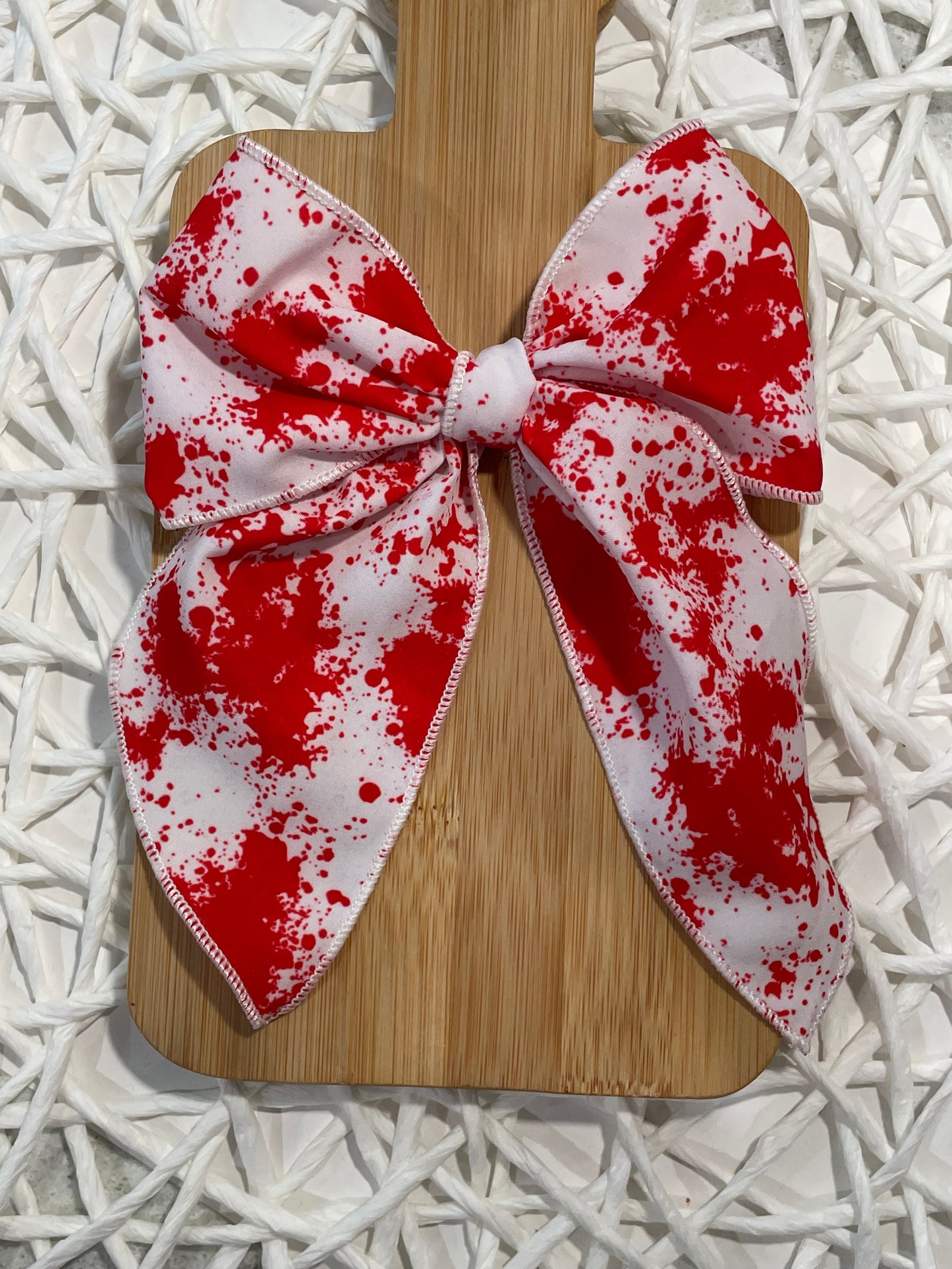 Red Blood Splatter 5.5in Serged