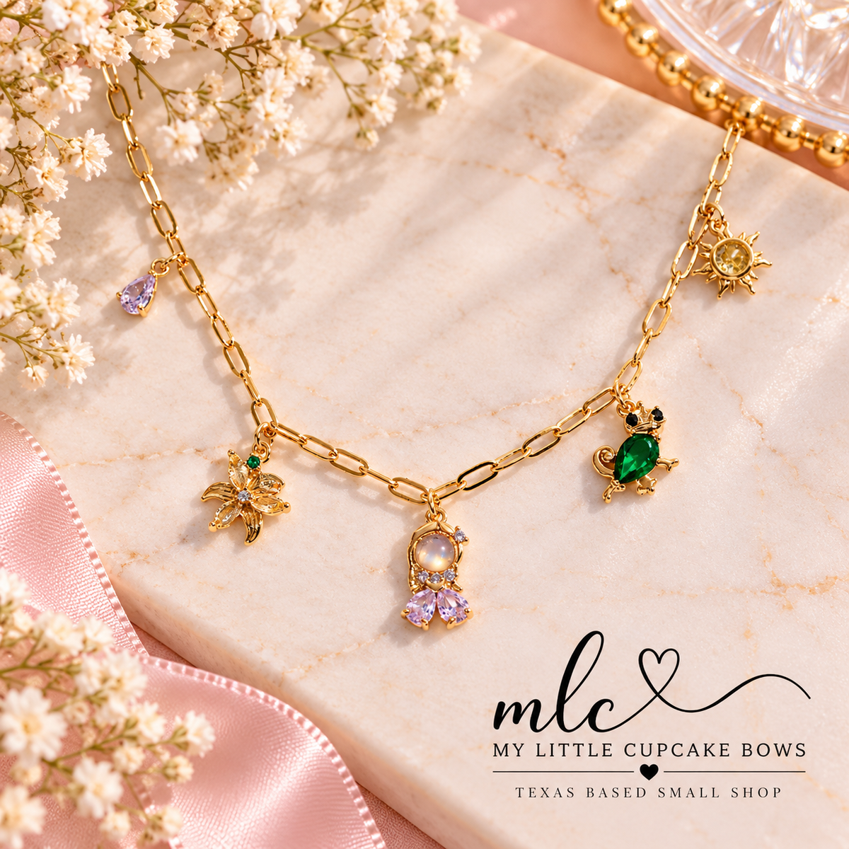 Rupunzel & Friends Charm Necklace & Bracelet