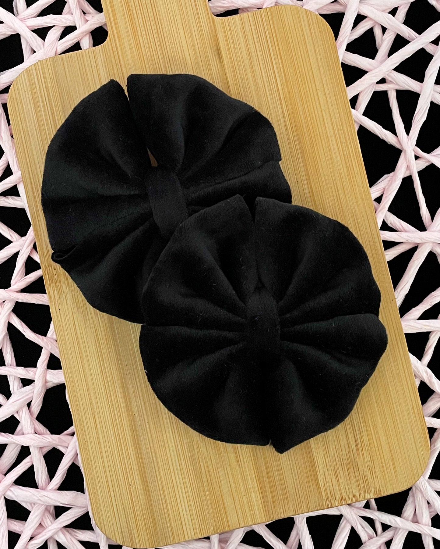 Black Plushy Velvet Fabric