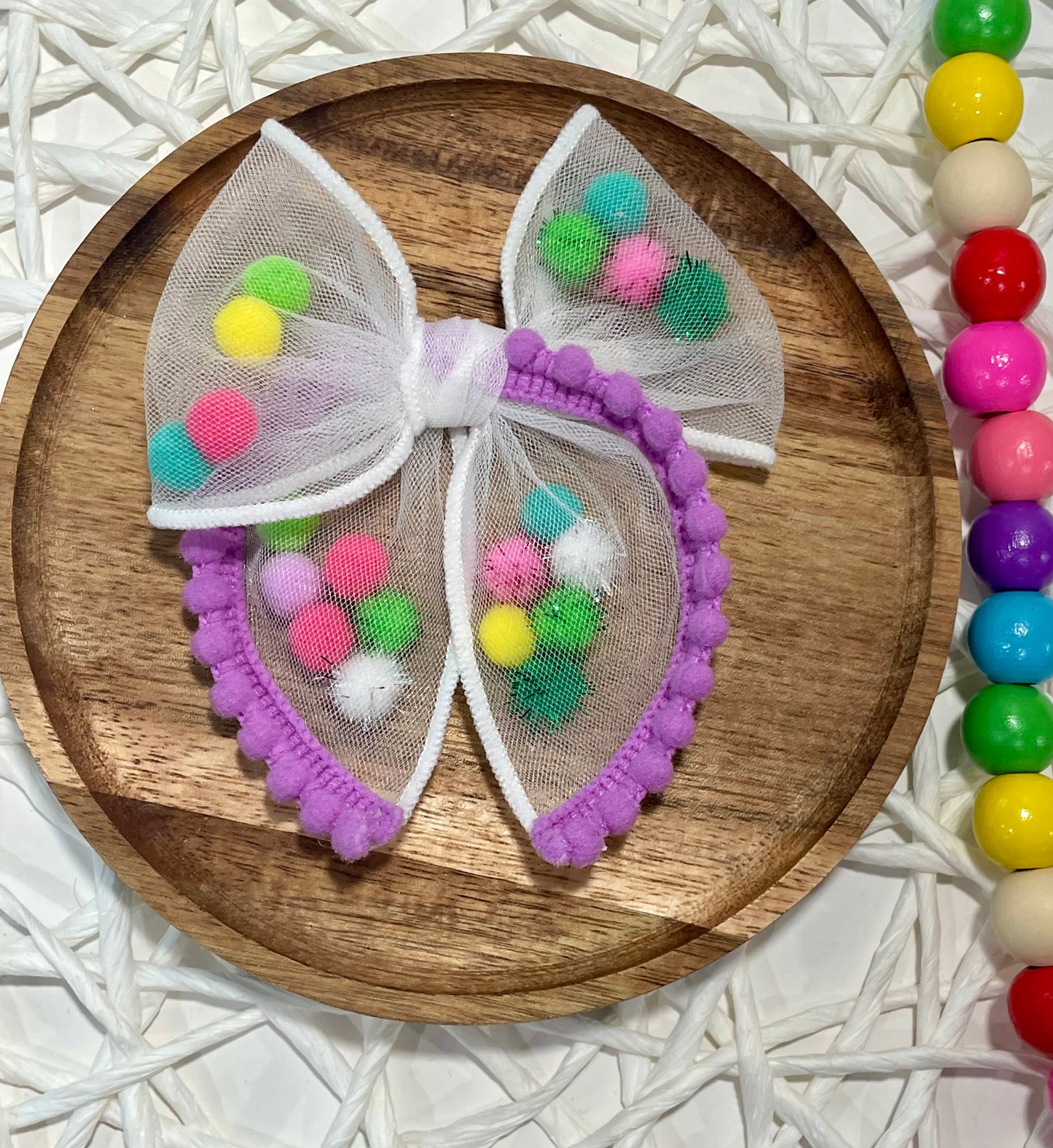 Colorful Pom Fancy Shaker Bow