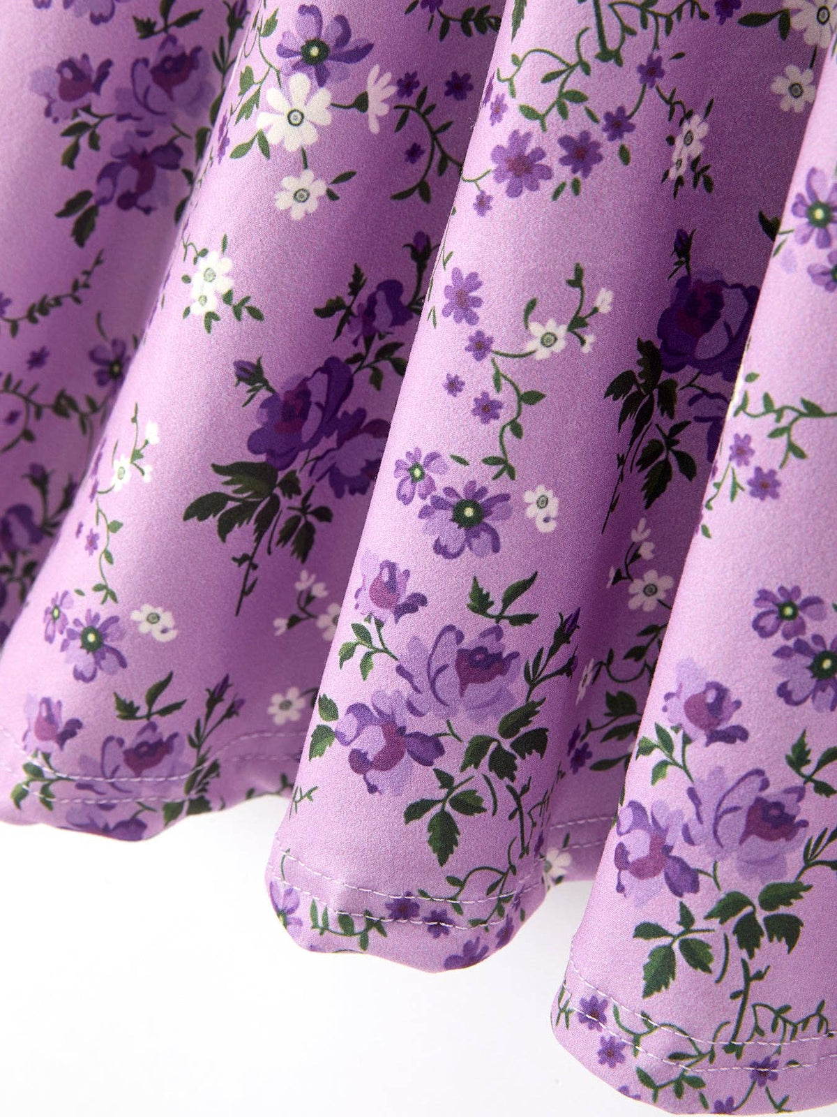 Lavender Floral Twirl Dress