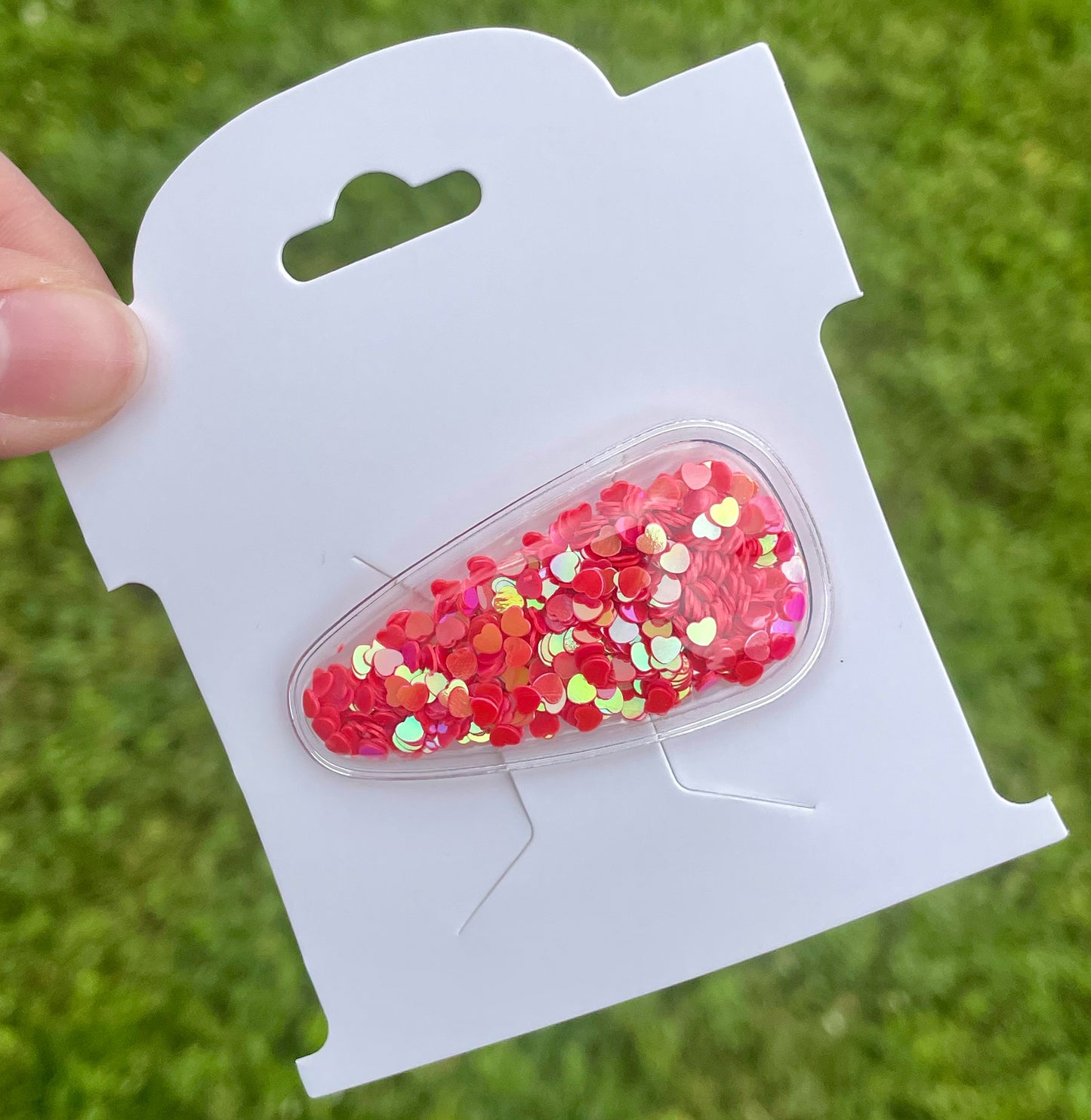 Shaker Hearts Snap Clips