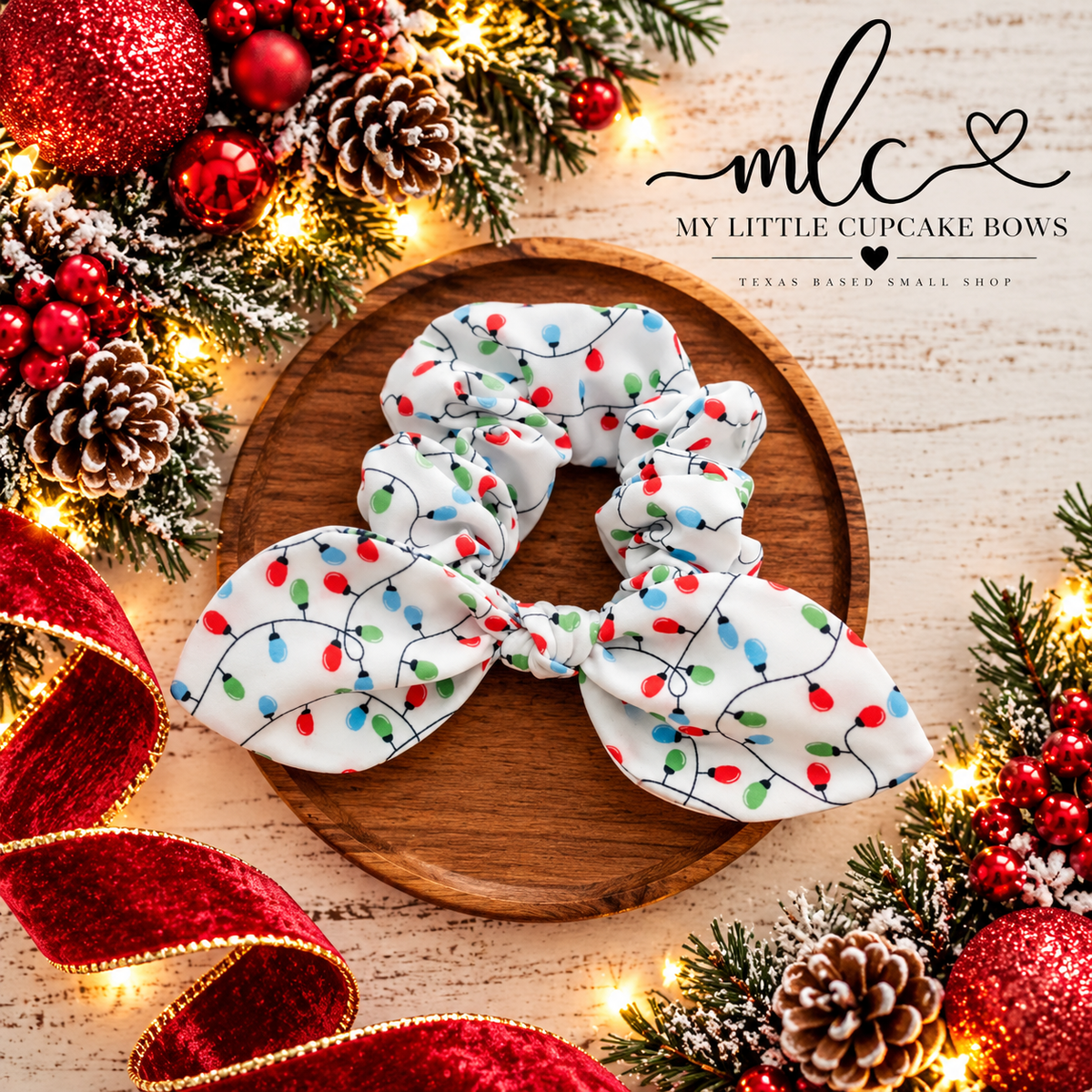 Christmas Lights Scrunchie