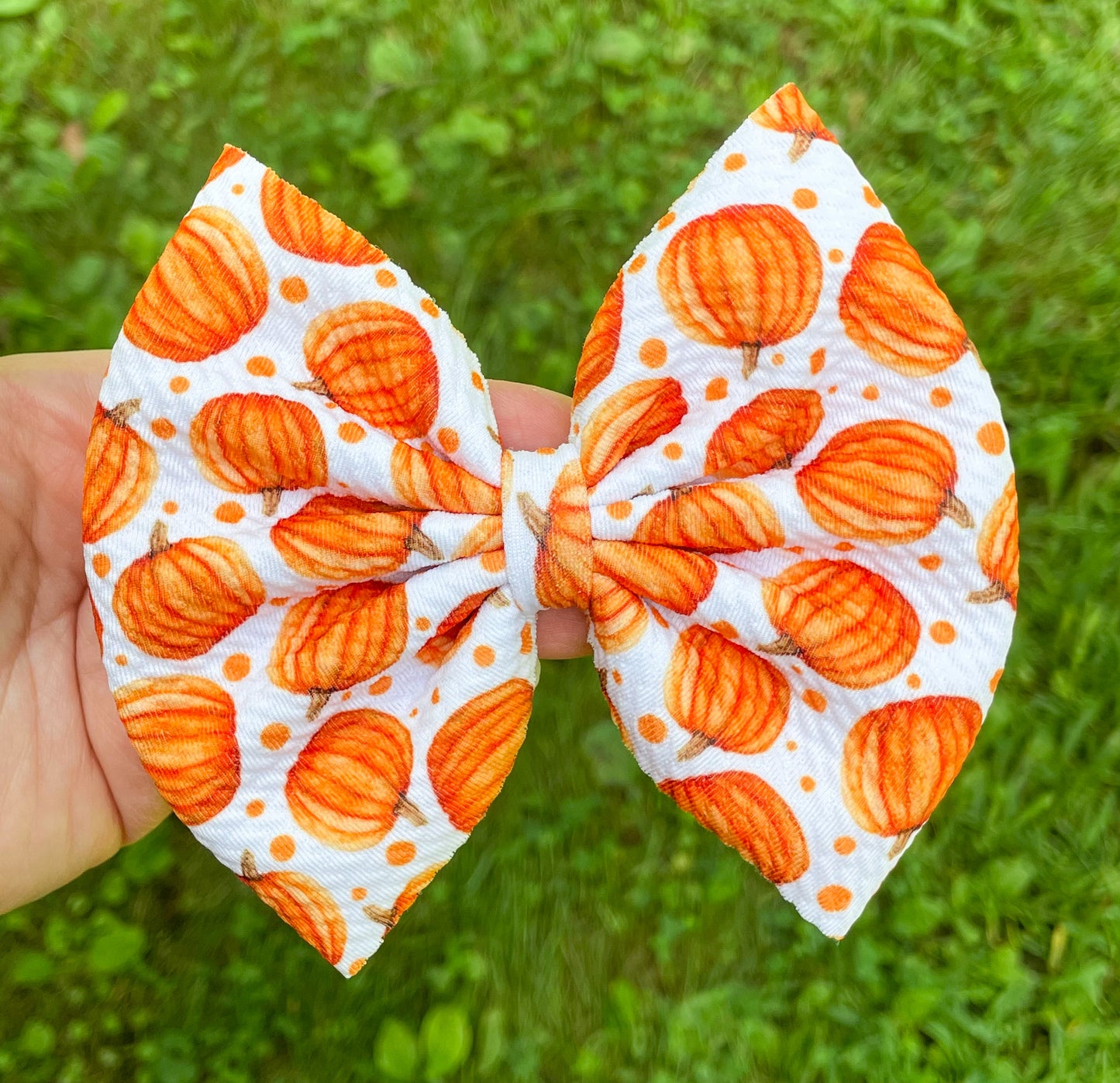 Simple Pumpkins Fabric Bow