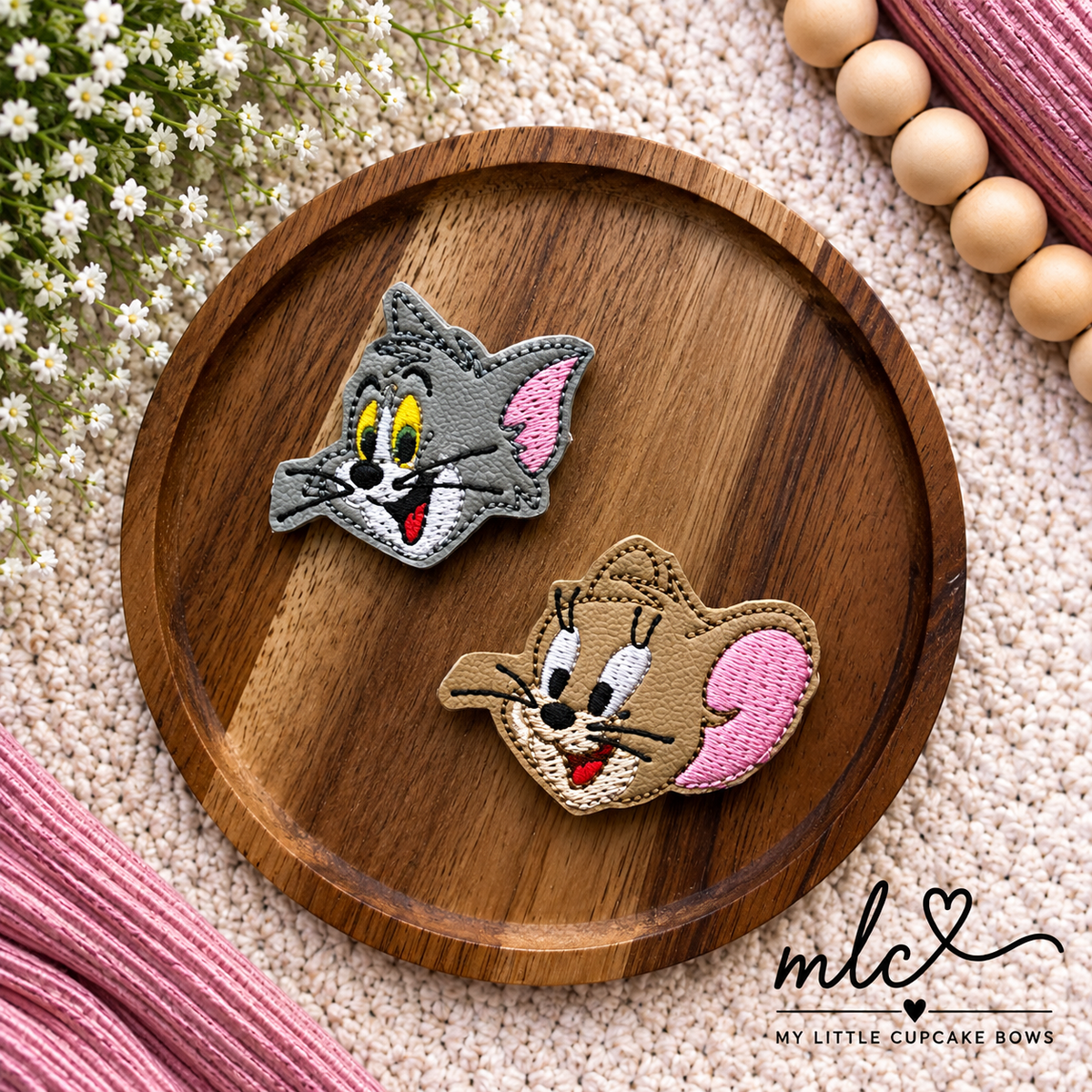 Tom & Jerry Feltie Clip Set