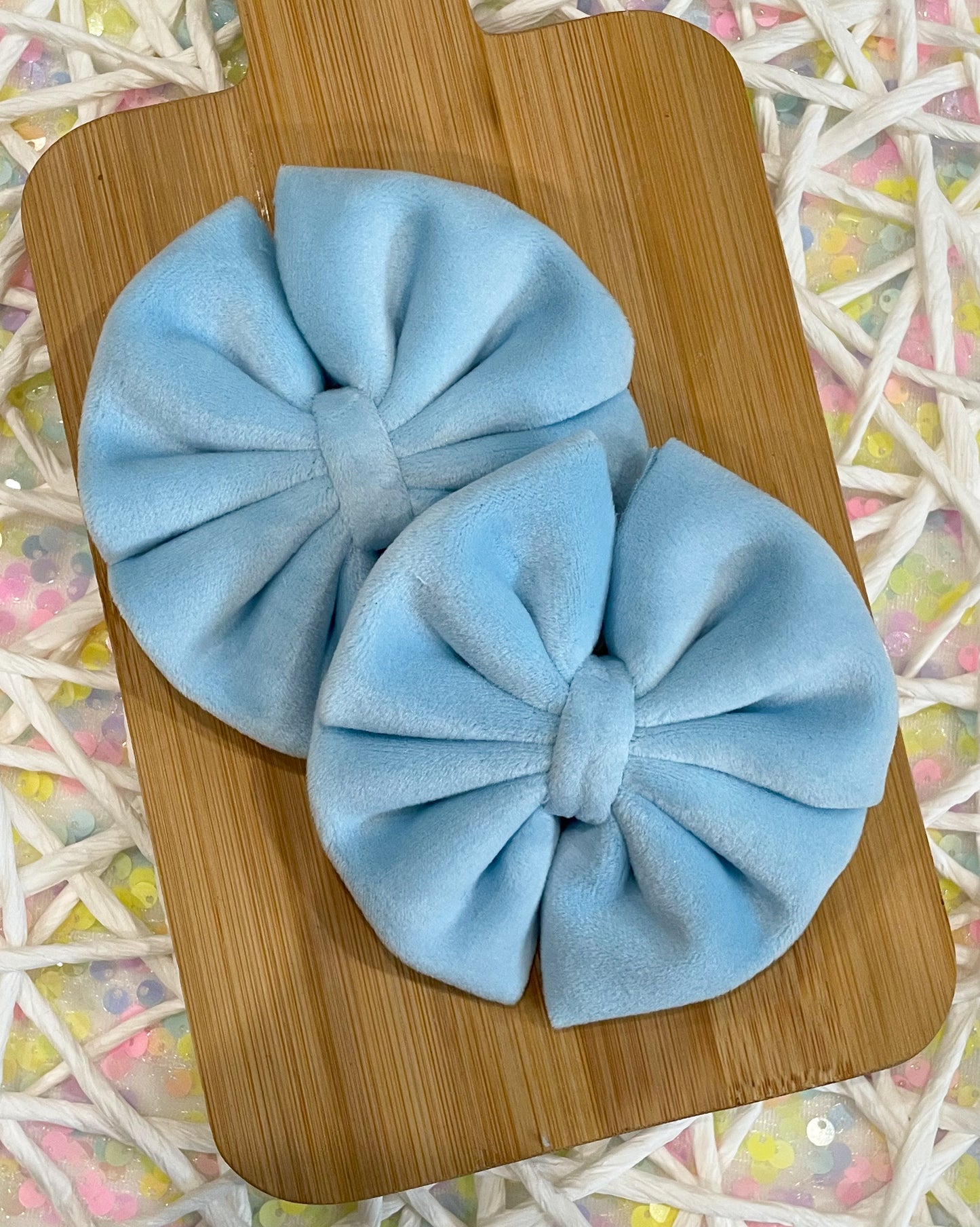 Powder Blue Plushy Velvet Fabric