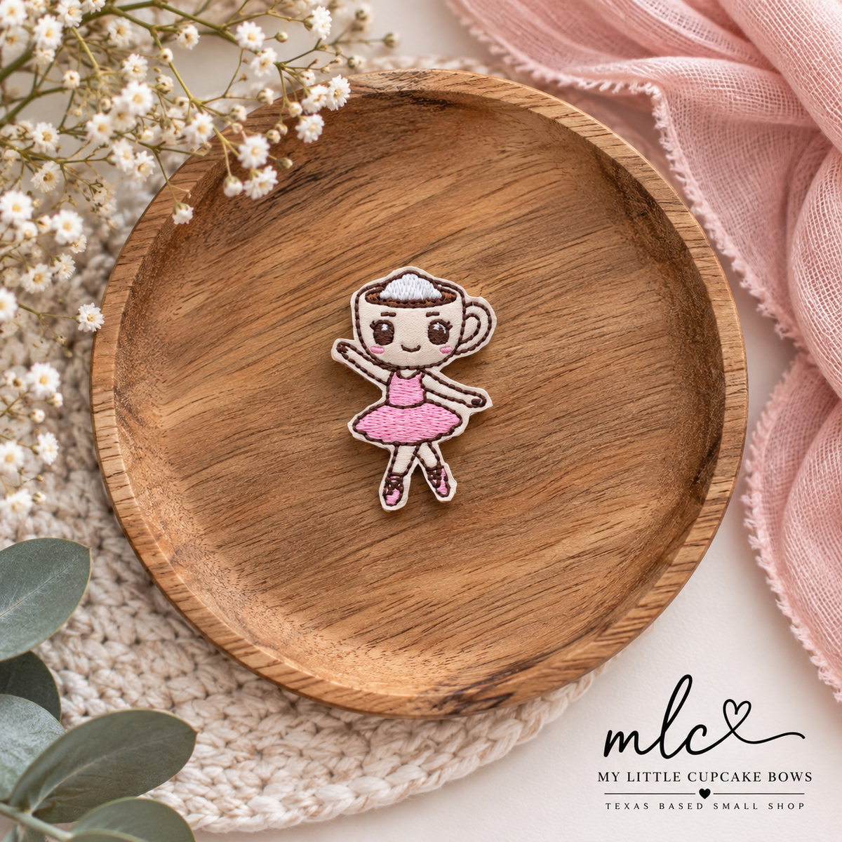 Ballerina Cuppachino Feltie Clip