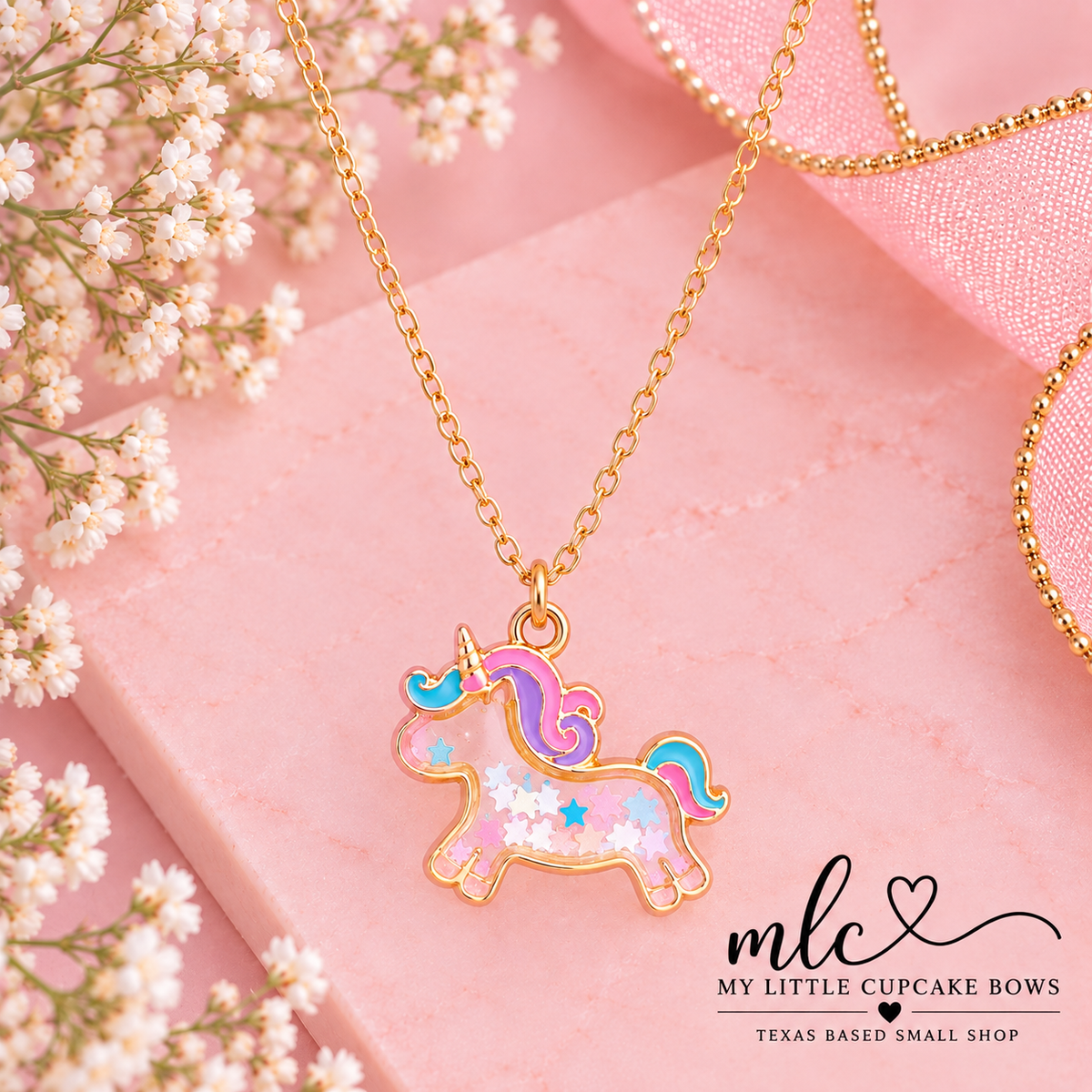 Pastel Unicorn Shaker Necklace