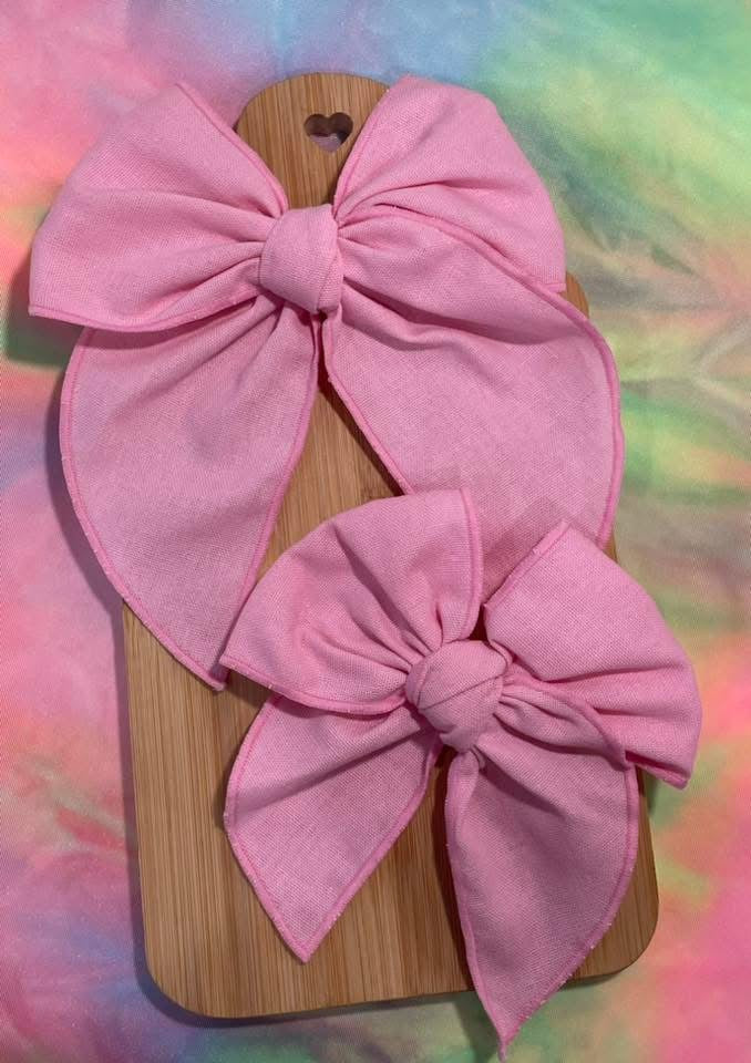 Precious Pink Linen Serged