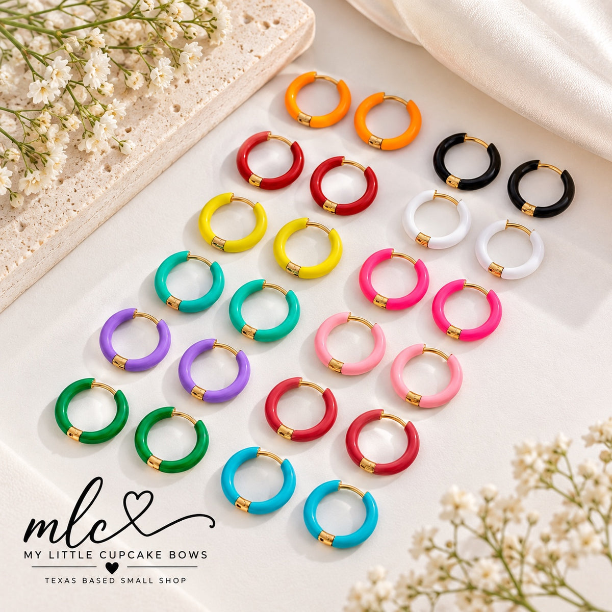 Color Pop Huggie Earrings