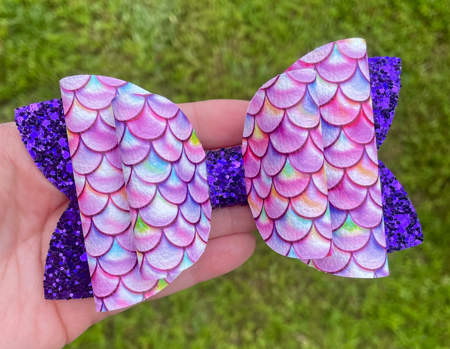 Purple Watercolor Mermaid 5in Double Stack