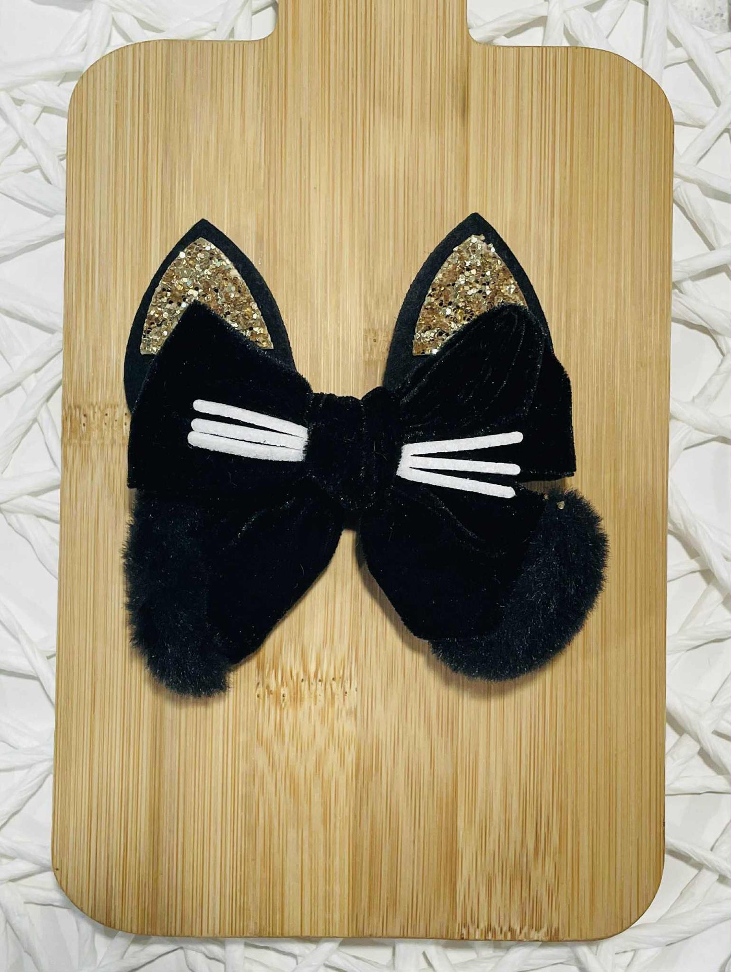 Black Velvet Cat Bow