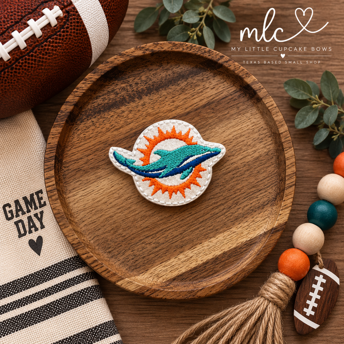 Dolphins Feltie Clip