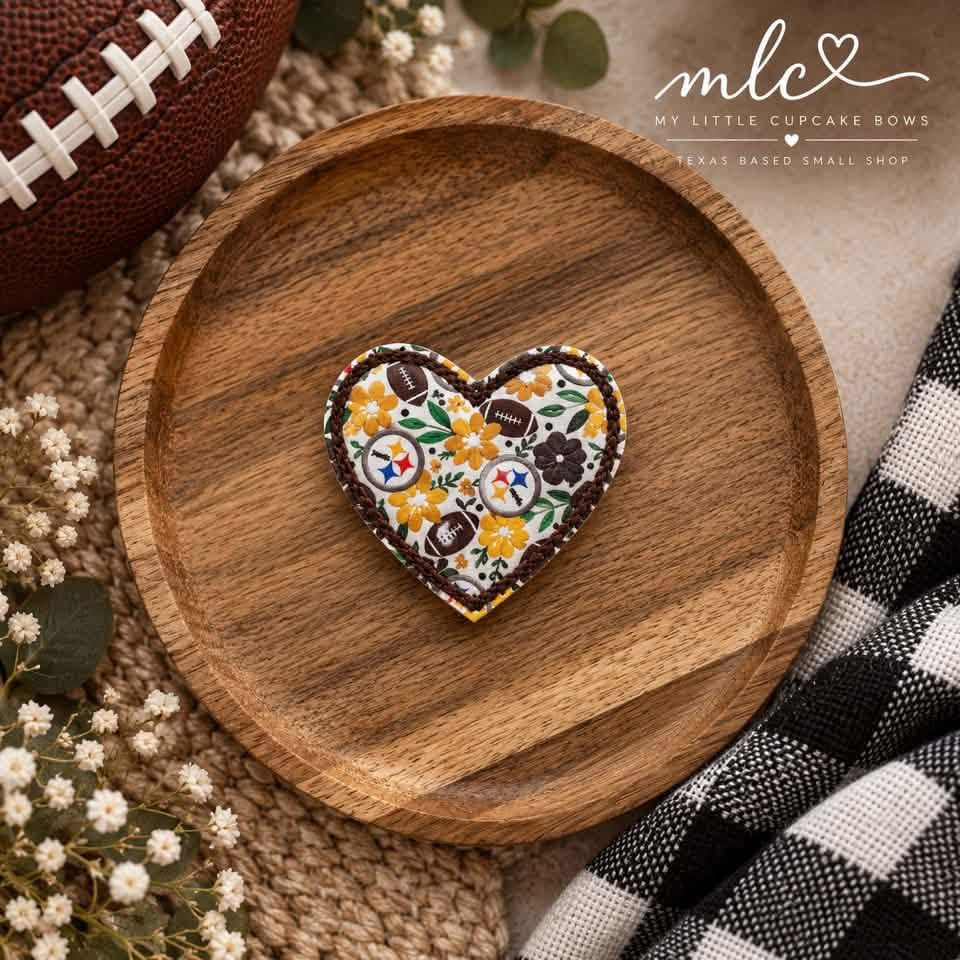 Steelers Heart Feltie Clip