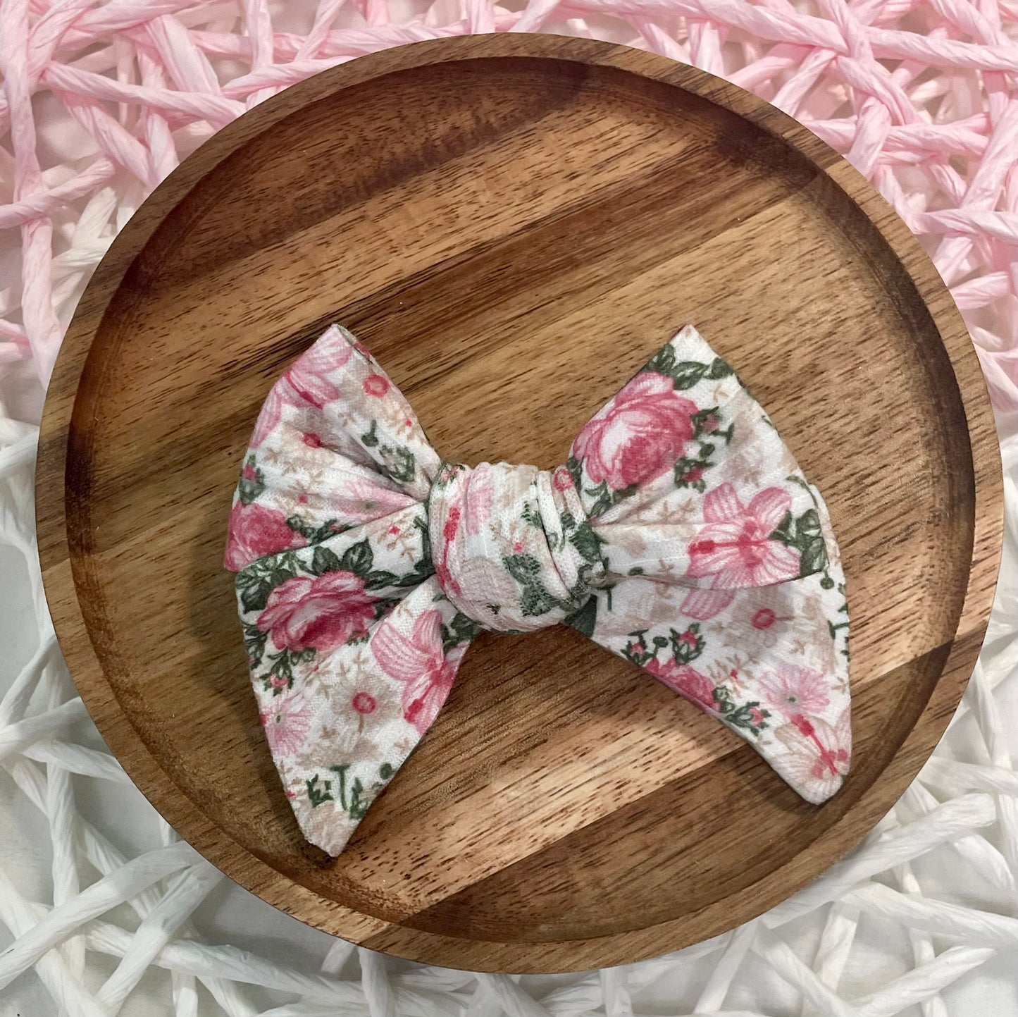 Vintage Floral Ribbed Chunky Tied