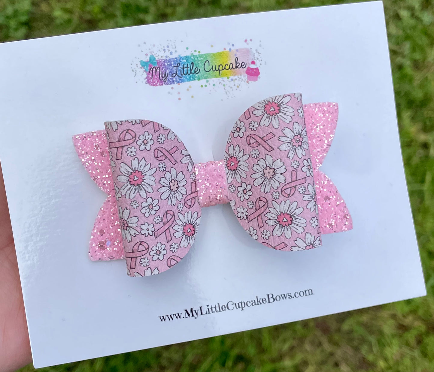 Pink Ribbons & Daisies 3.5in Beauty