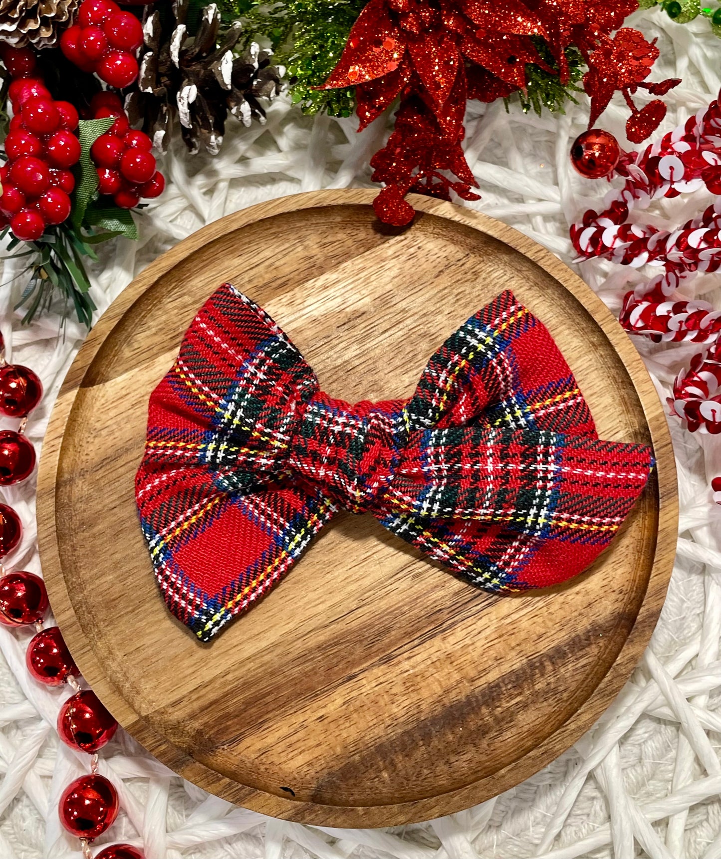 Holiday Plaid 5in Hand Tied