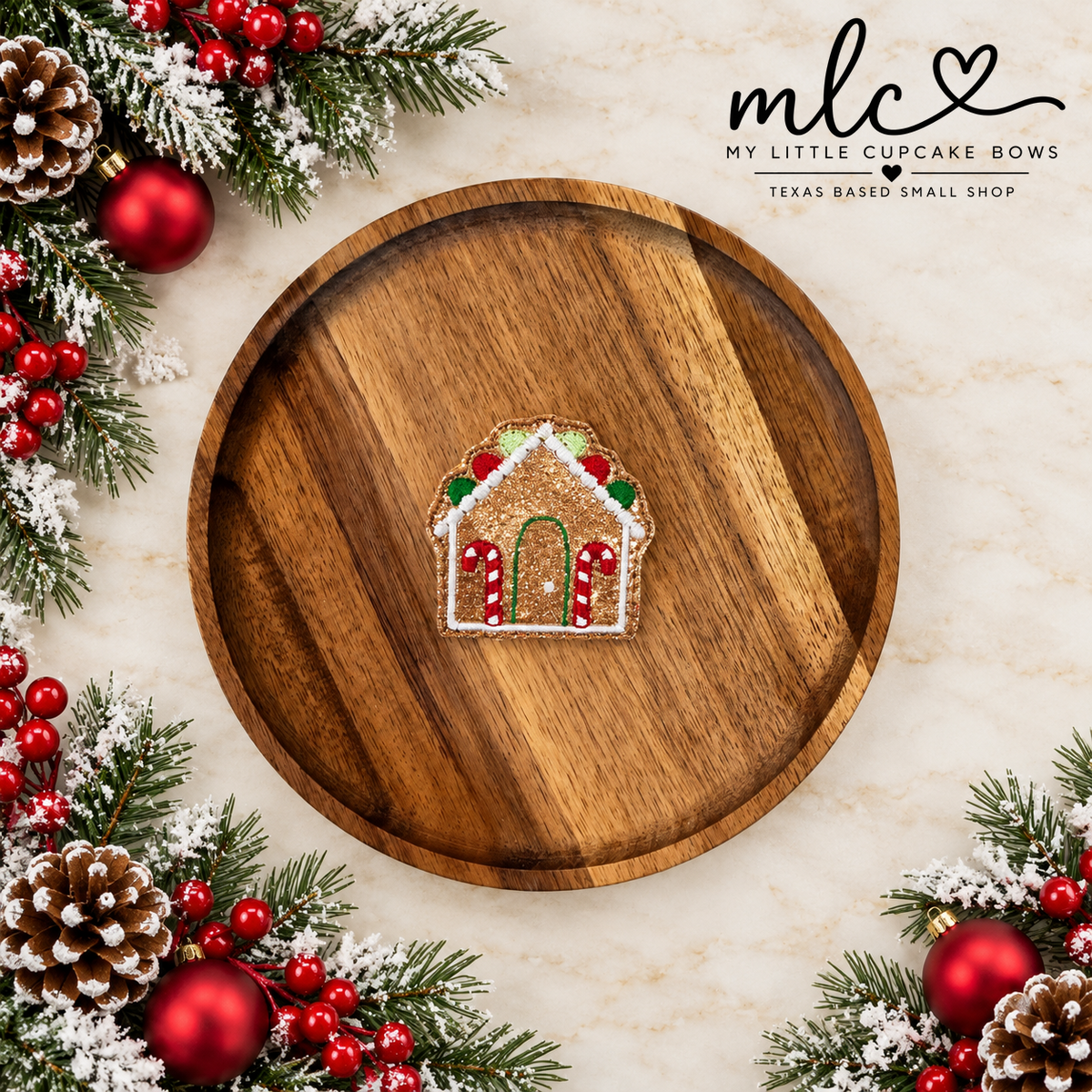 Gingerbread House Feltie Clip