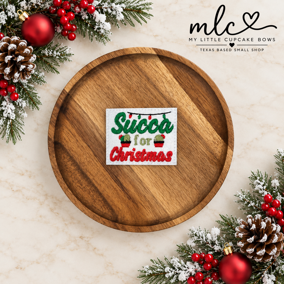 Succa for Christmas Feltie Clip