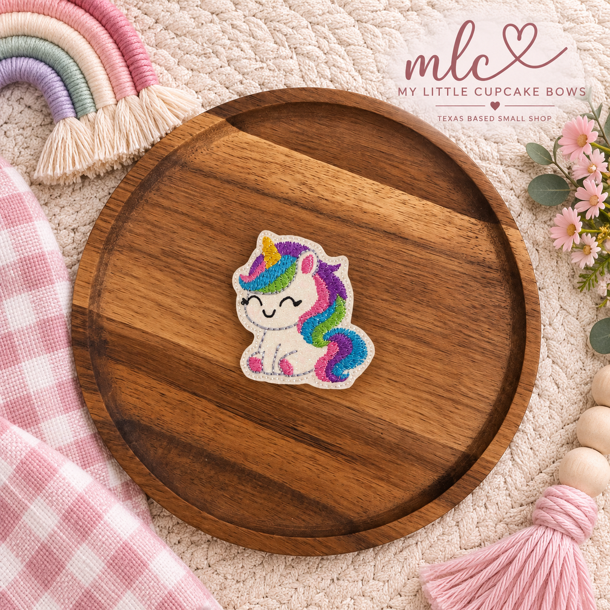 Bright Unicorn Feltie Clip