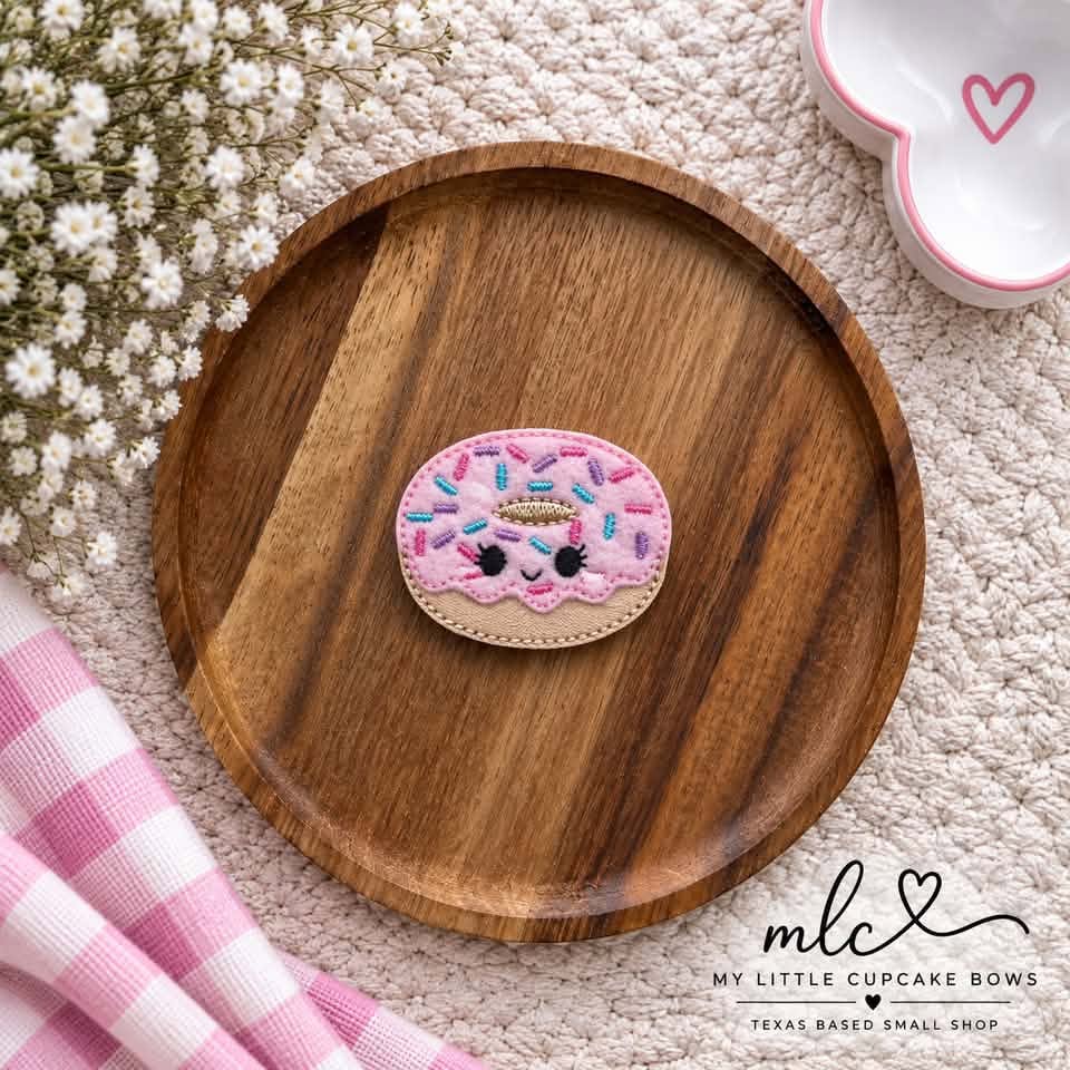 Happy Donut Feltie Clip