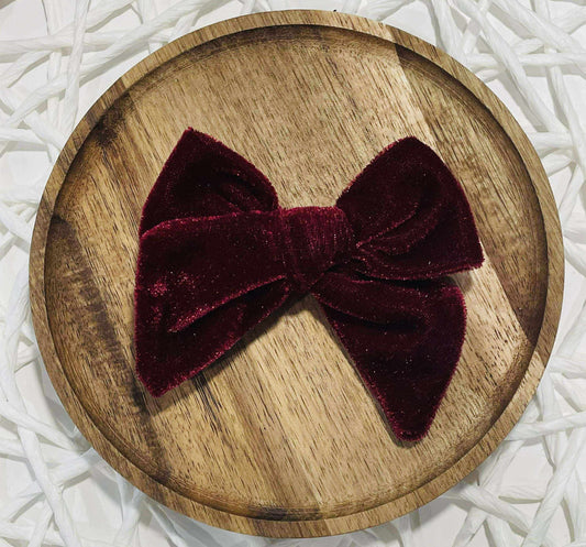 Wine Velvet Hand Tied