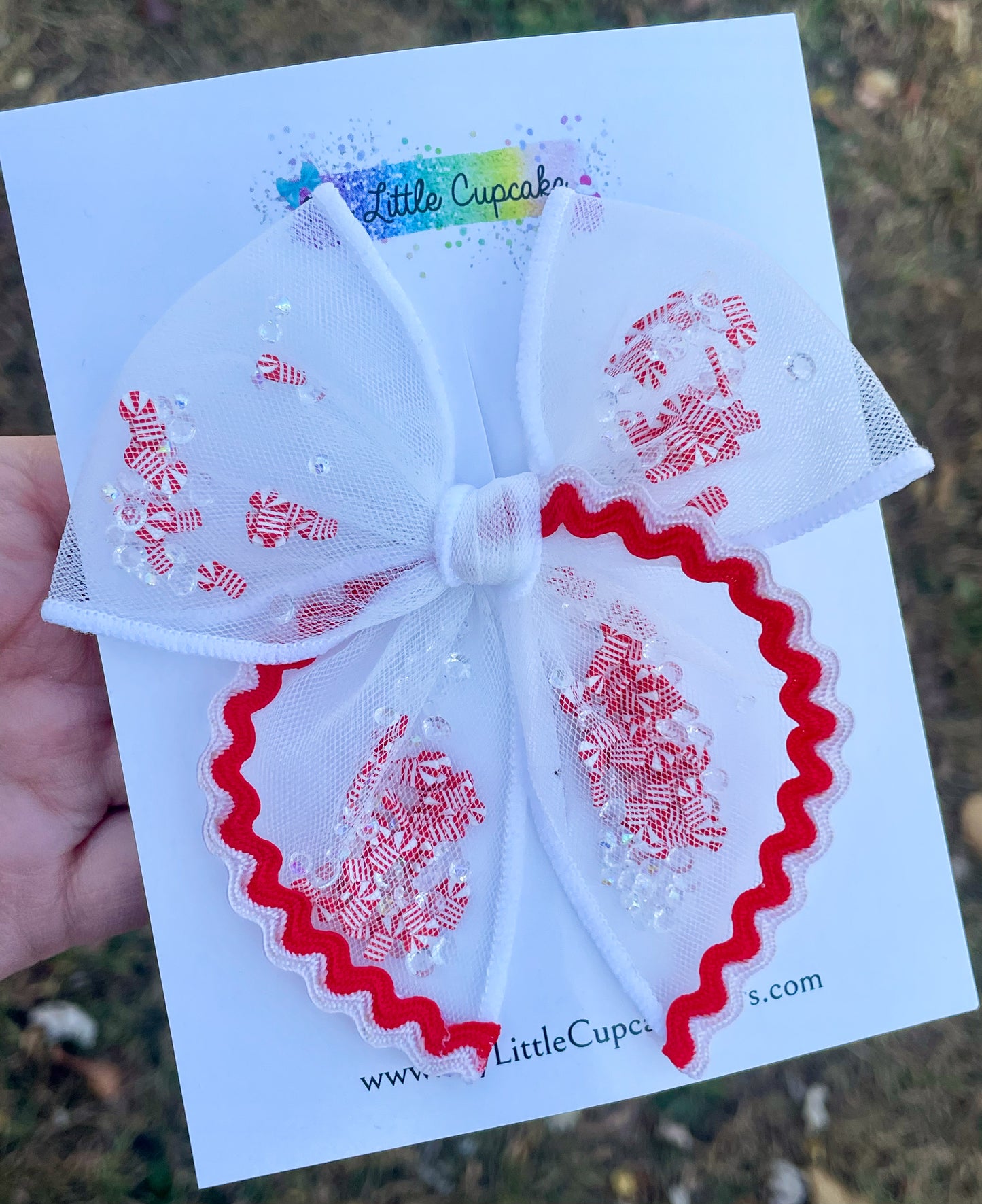 Candy Cane Fancy Shaker Bow