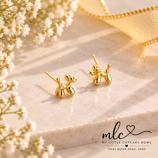 Classic Balloon Dog Earrings Set