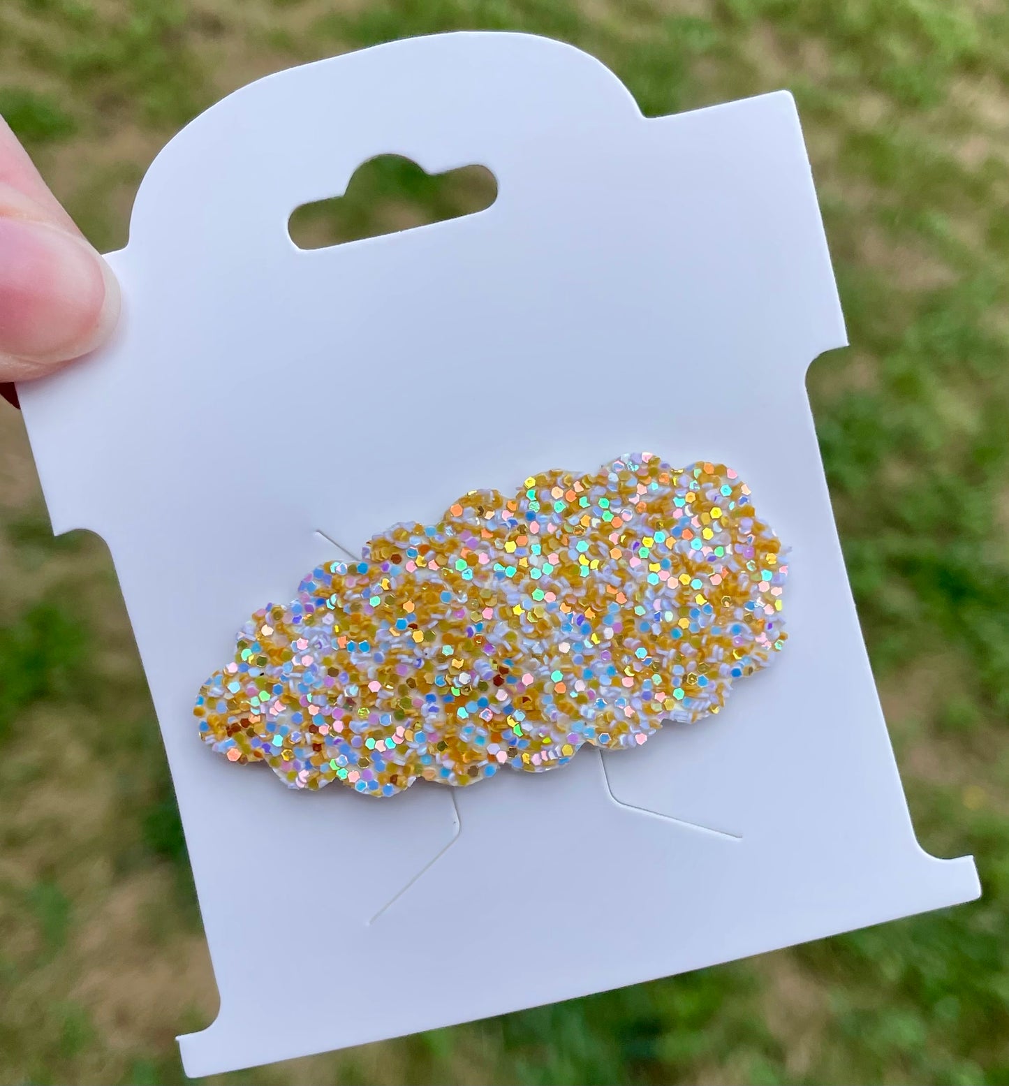 Pencil Glitter Snap Clip