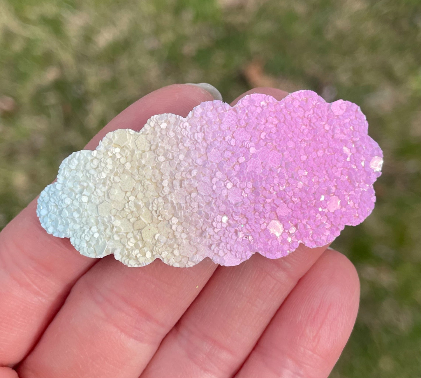 Pastel Ombre Glitter Snap Clip