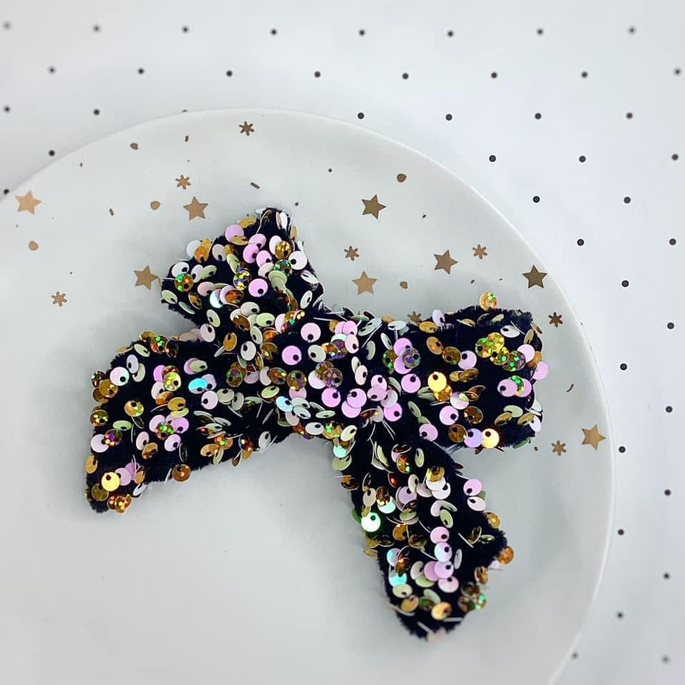 NYE Velvet Sequin Hand Tied Bows