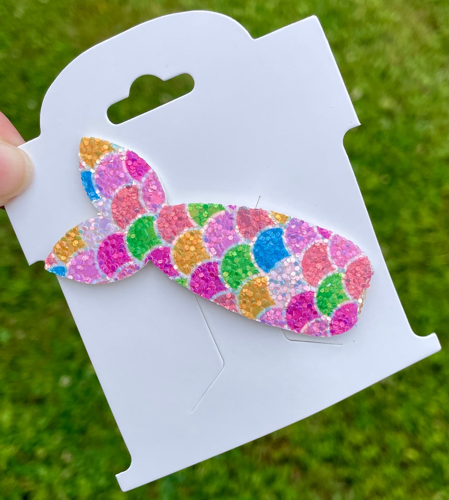 Tropical Glitter Mermaid Snap Clip