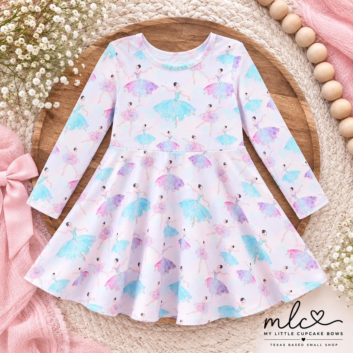 Watercolor Ballet Twirl Dress