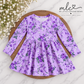 Lavender Floral Twirl Dress