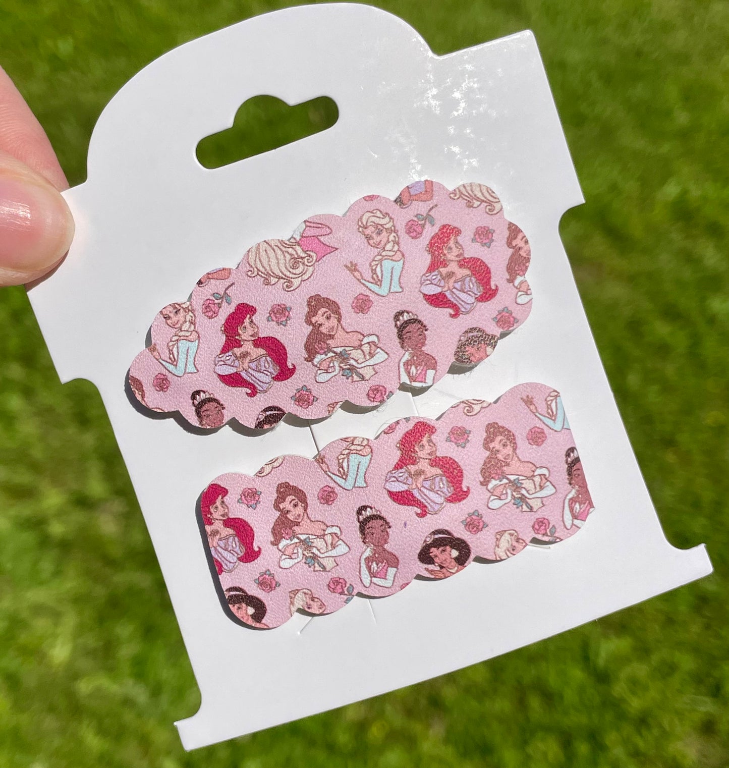 Pink Rose Princess Snap Clips