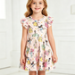 Dainty Princess Ruffle Sleeve Girls Dress
