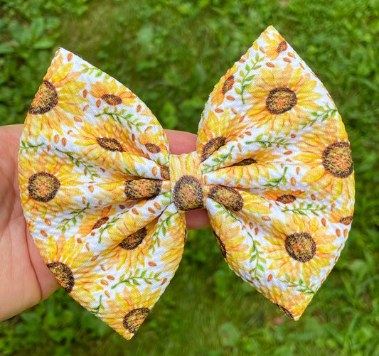 Sunny Sunflowers 🌻 Fabric Bow