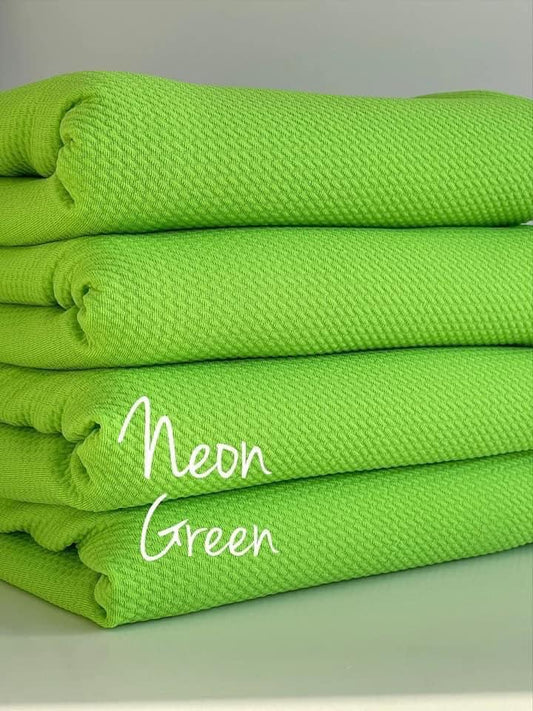 Neon Green Fabric Bow