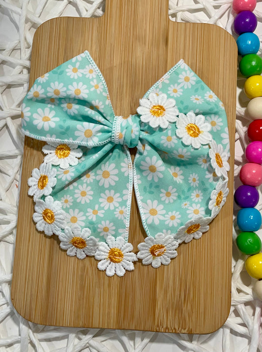 Aqua/Daisy Edge Serged