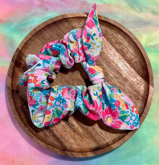 Tropical Floral Scrunchie